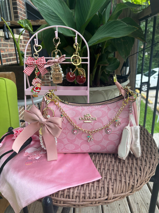 Pink bag with charms [reserved]