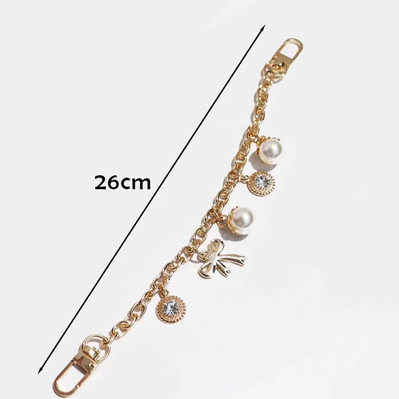 Pearl/Diamond Keychain Charm